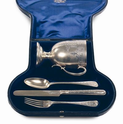Set in Argento di Posate da Bimbo, Londra 1870