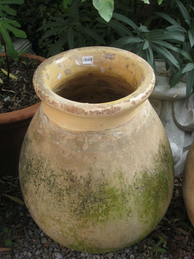 Giara in terracotta, Genova XVIII secolo  - Auction Furnishings and Works of Art from Important Private Collections - Cambi Casa d'Aste