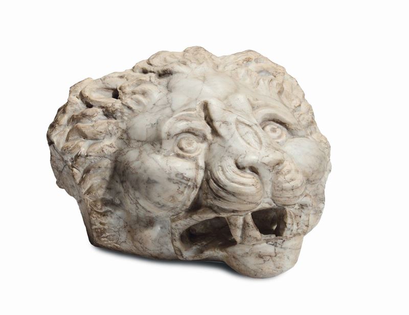 Testa di leone in marmo  - Asta Antiquariato e Dipinti Antichi - Cambi Casa d'Aste