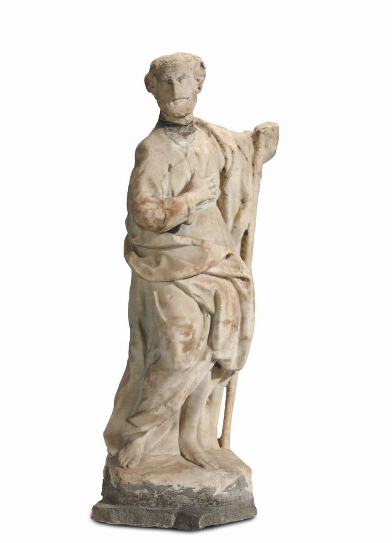 Scultura in marmo raffigurante Santo  - Asta Antiquariato e Dipinti Antichi - Cambi Casa d'Aste