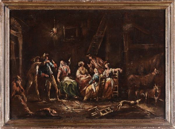 Francesco Fontebasso (1707-1769), maniera di Interno di cucina