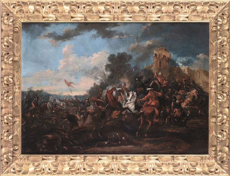 Pieter Van Bloemen detto lo Stendardo (1657-1720) Battaglia  - Auction Old Masters Paintings - II - Cambi Casa d'Aste