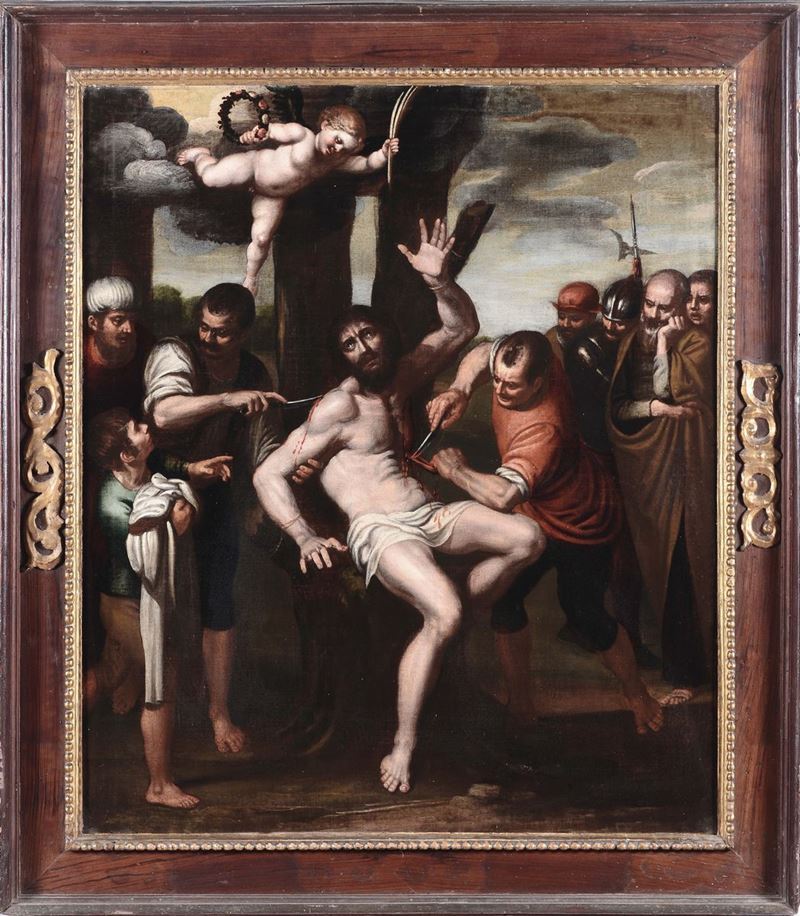 Giandomenico Cappellino (Genova, 1580-1651) Martirio di San Bartolomeo  - Asta Dipinti Antichi - II - Cambi Casa d'Aste