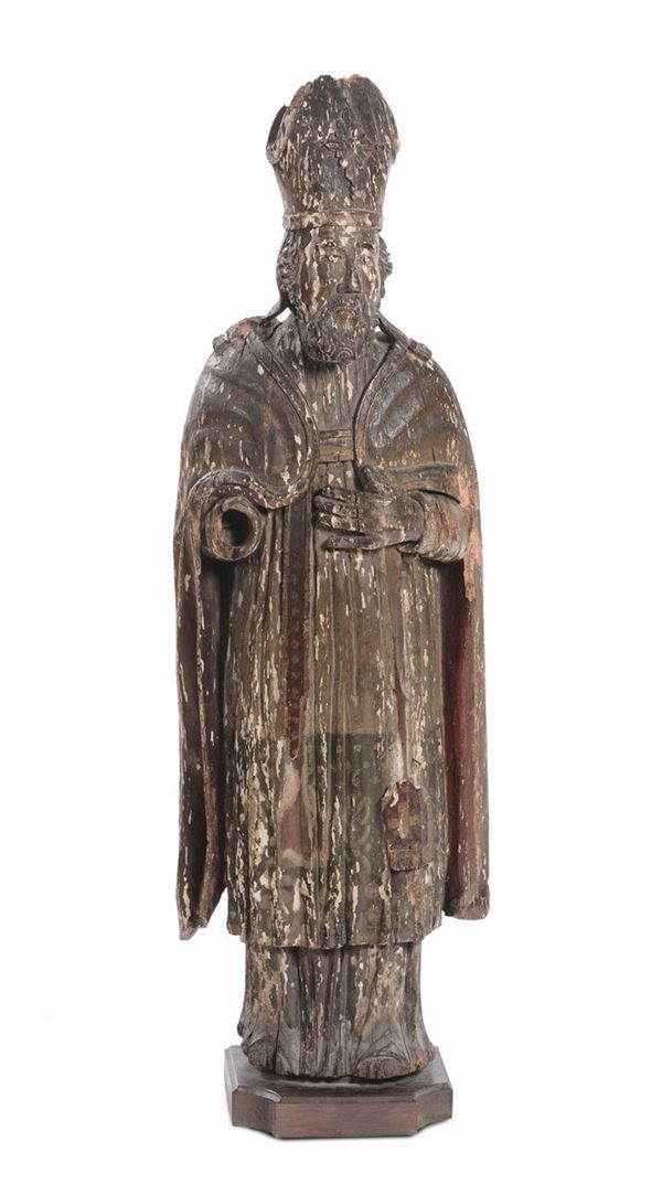 Ignoto Scultore del XVII secolo Santo Vescovo