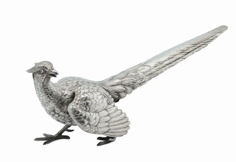 fagiano in argento sterling  - Asta Argenti e Gioielli - Cambi Casa d'Aste