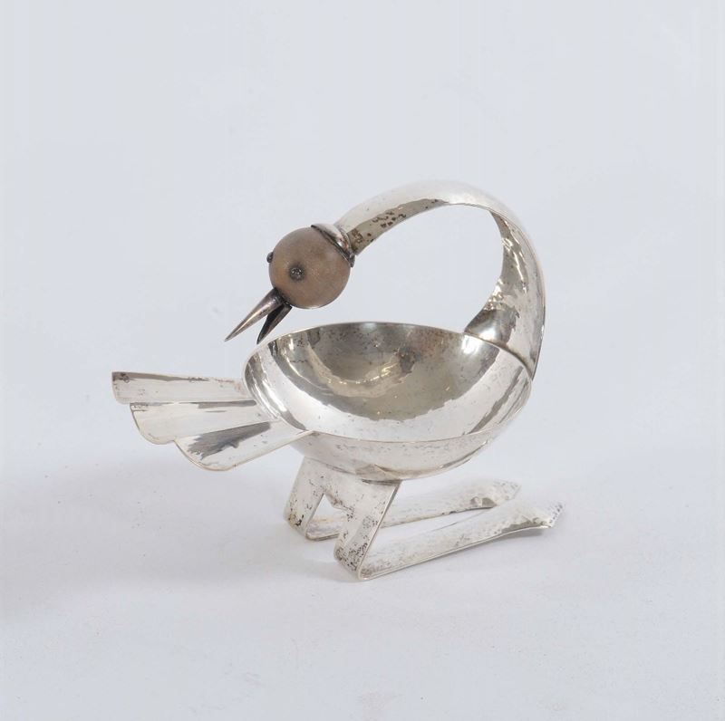 Alzatina in argento a foggia di paperella  - Auction Asta a Tempo Antiquariato - Cambi Casa d'Aste