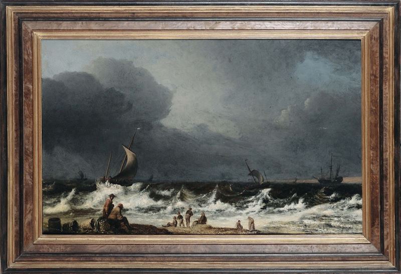Scuola Olandese del XVIII secolo Marina  - Auction Old Masters Paintings - II - Cambi Casa d'Aste
