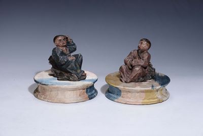 Intagliatore Veneto del XIX Secolodue Figure Orinetali