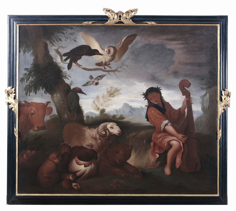 Giovanni Francesco Castiglione (Genova 1641 - Mantova 1716) Apollo pastore  - Auction Old Masters Paintings - II - Cambi Casa d'Aste