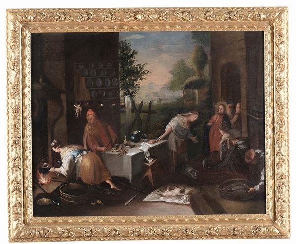Scuola del XVIII secolo Cena ad Emmaus