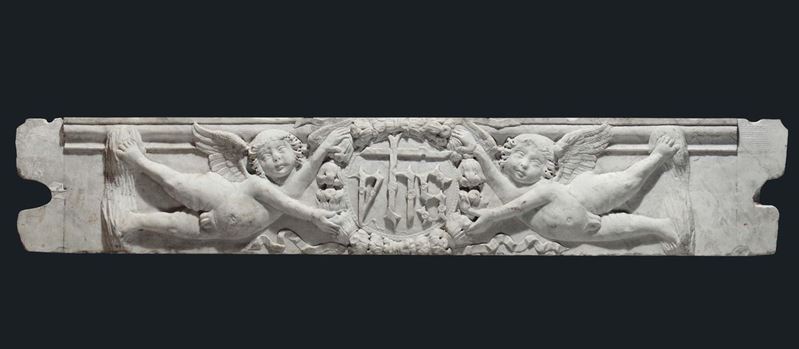 Scultore Napoletano del XV secolo Frontone  - Asta Scultura e Oggetti d'Arte - Cambi Casa d'Aste