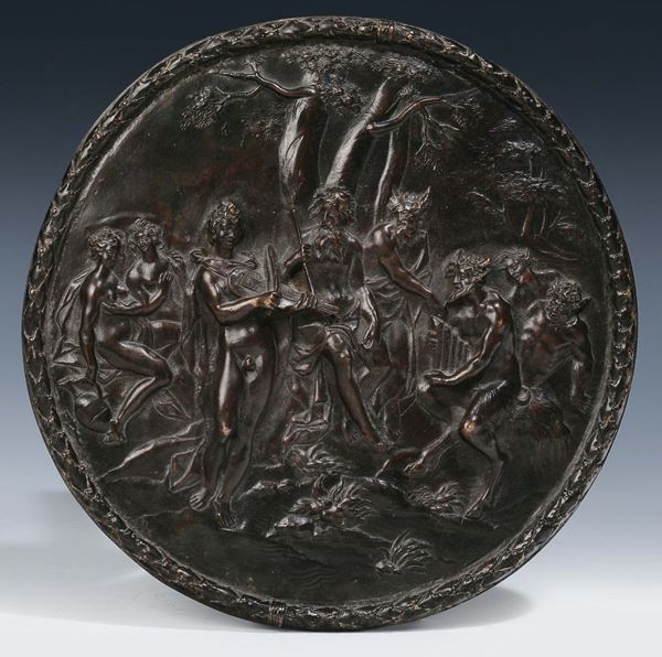 Arte fiamminga o tedesca della metà del XVII secolo Apollo e Pan