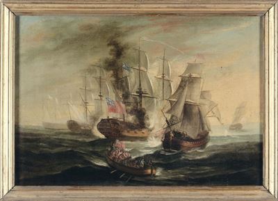 John Cleveley, (1712-1777), Bottega Dibattaglie Navali