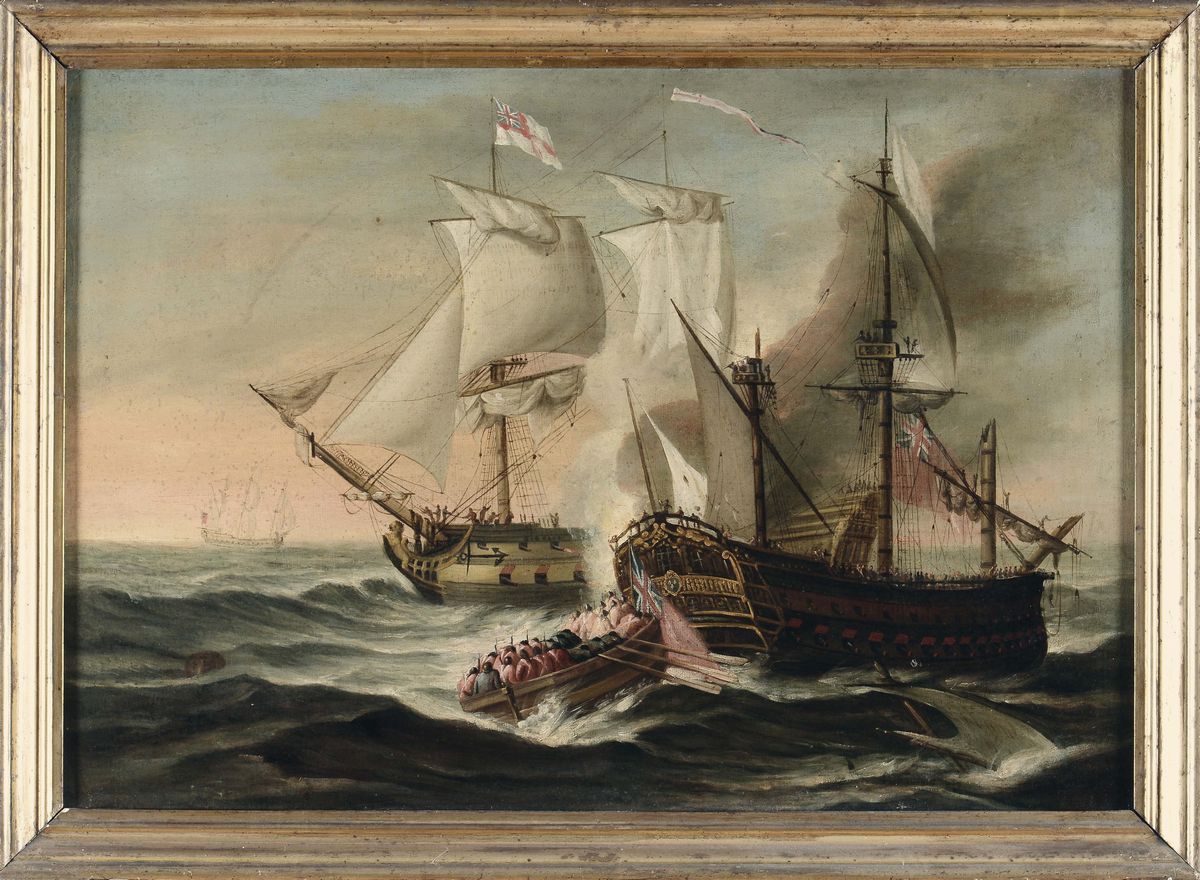 John Cleveley, (1712-1777), Bottega Dibattaglie Navali