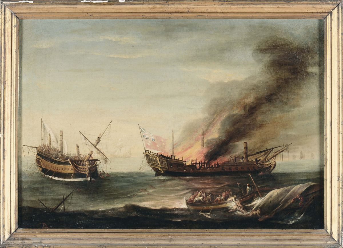 John Cleveley, (1712-1777), Bottega Dibattaglie Navali