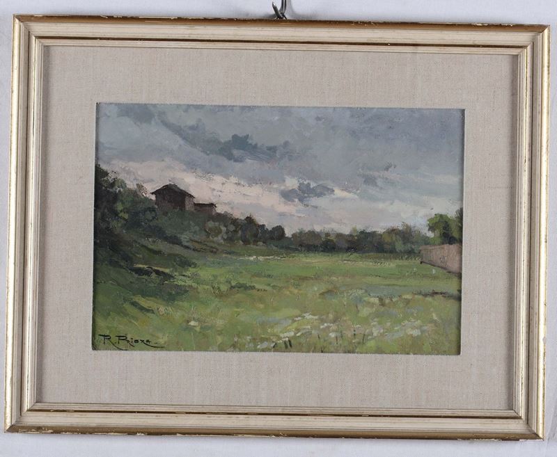 Rinaldo Priora (1864-1942) Paesaggio  - Asta Arredi e Oggetti d'Arte da Importanti Collezioni Private - Cambi Casa d'Aste
