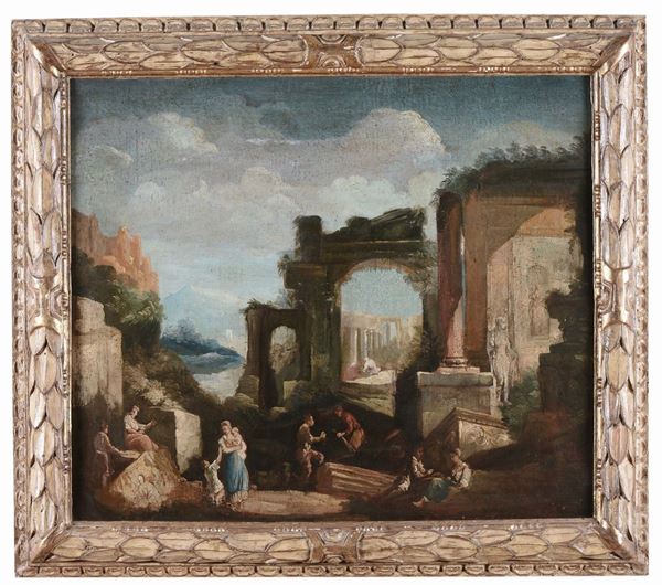 Marco Ricci (1676-1730), copia da Figure entro capriccio architettonico