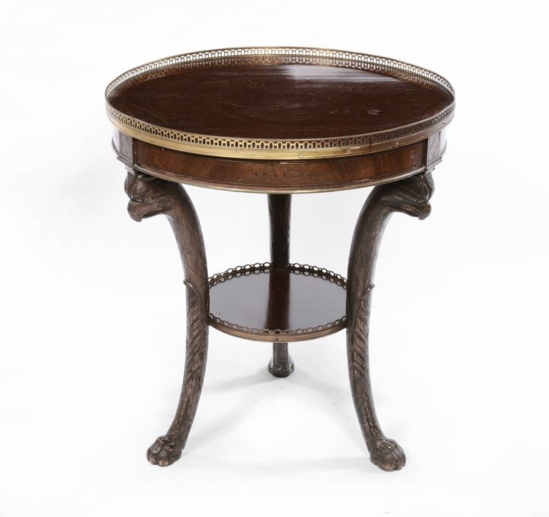 Tavolino Impero circolare, XIX secolo  - Asta Arredi e Oggetti d'Arte da Importanti Collezioni Private - Cambi Casa d'Aste