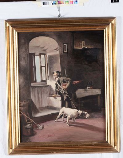 Angiolo Silviocacciatore con Cane