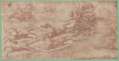 Francesco Montelatici Detto Cecco Bravo (firenze 1607 - Innsbruck 1661)fetonte Guida il Carro del...