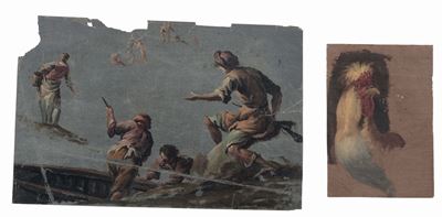Scuola Veneta del XVIII Secolostudio di Figure Studio di Gallinaceo