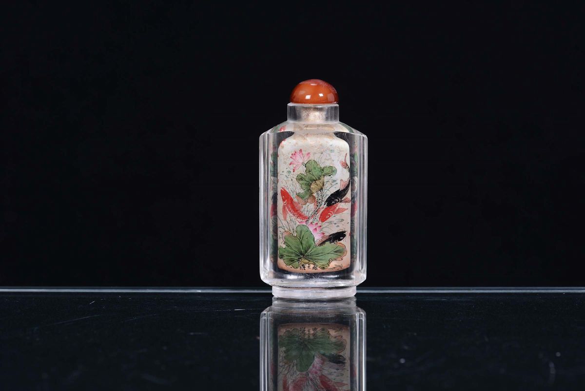 Snuff Bottle in Vetro,