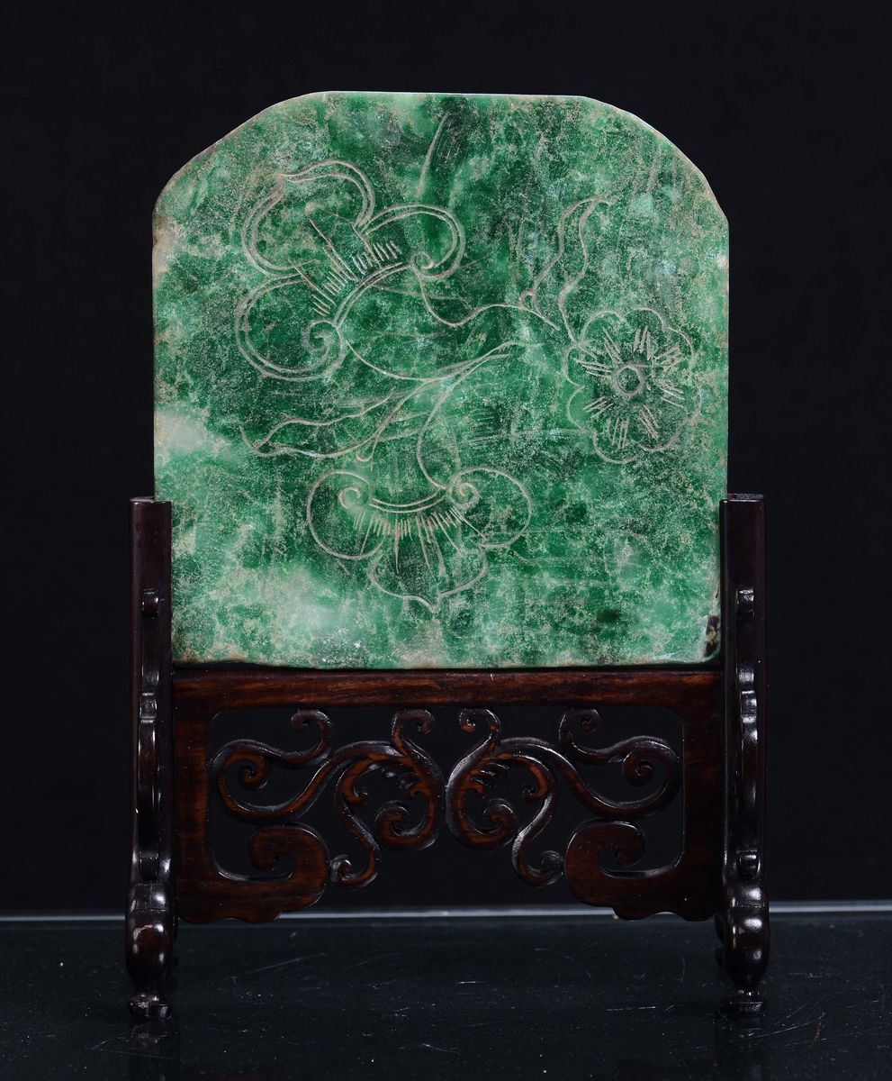 Piastra in Giadeite, Cina, Fine XIX Secolo