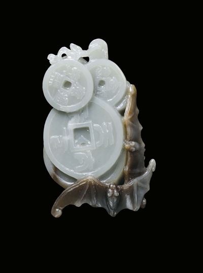 Scultura in Giada Celadon, Cina 1960 Ca.
