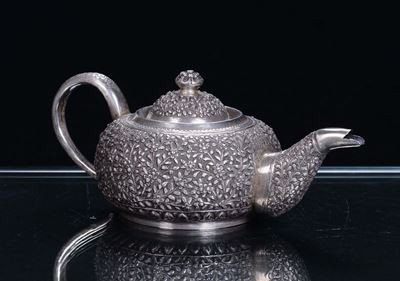 Teiera in Argento Sterling, Cina XIX Secolo