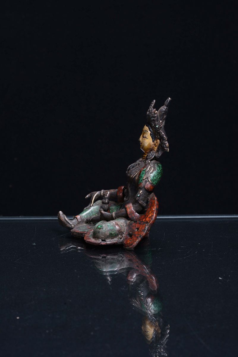 Raffigurazione della Green Tara Shyamatara, Nepal Inizio XX Secolo