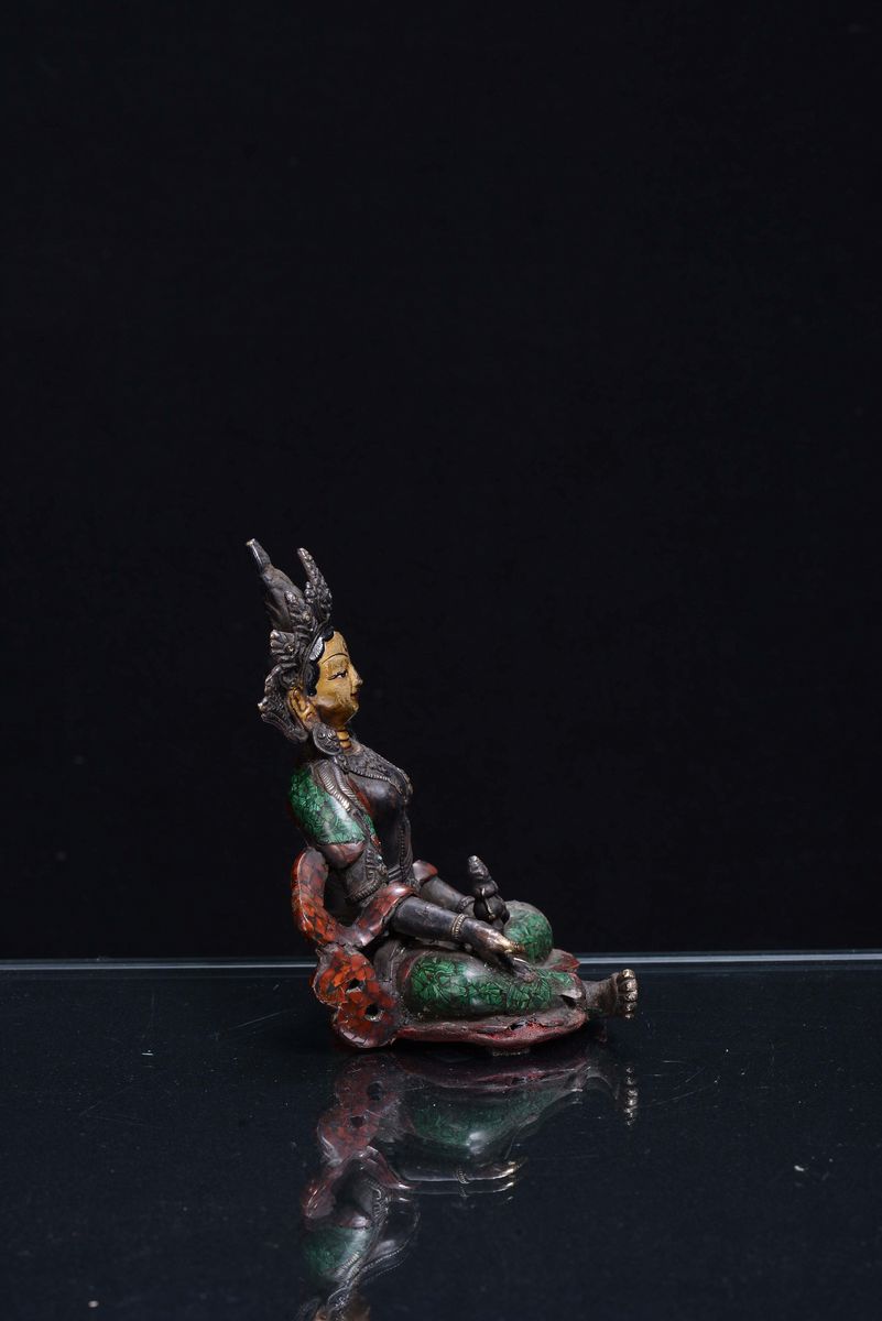 Raffigurazione della Green Tara Shyamatara, Nepal Inizio XX Secolo