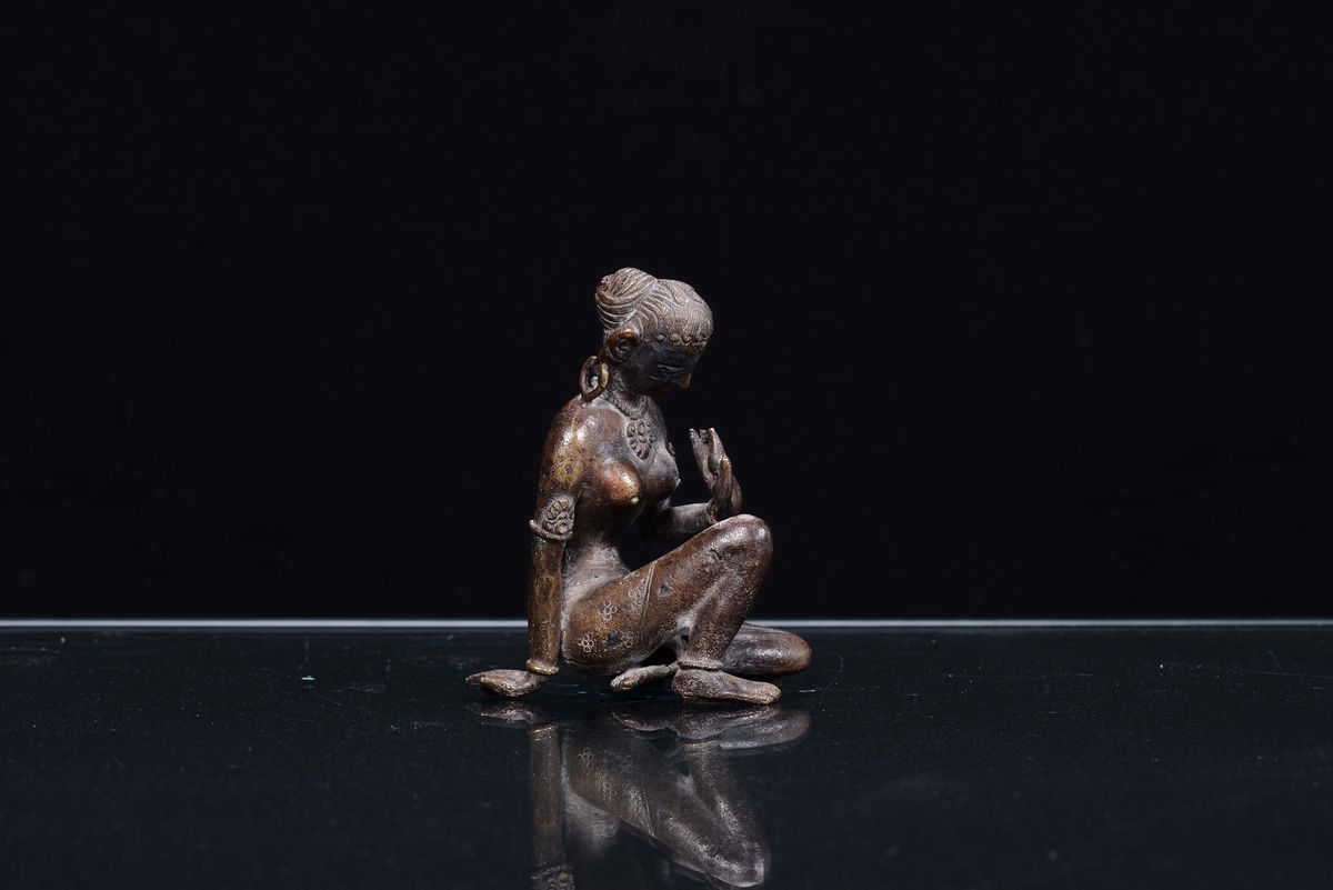 Elegante Figurina Femminile di Shakti, Tibet XIX Secolo