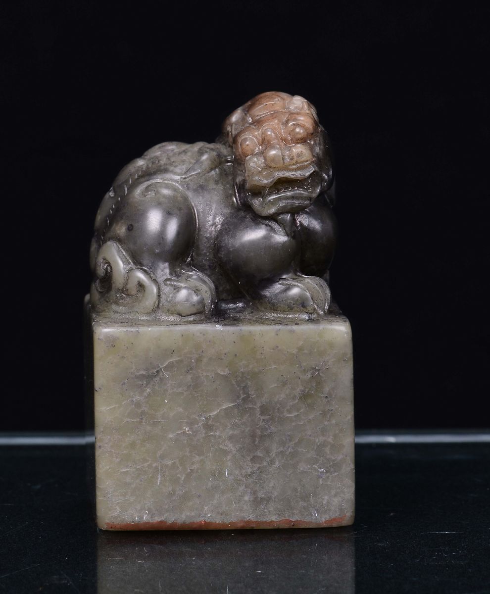 Sigillo in Steatite, Cina, Dinastia Qing. Fine XIX Secolo