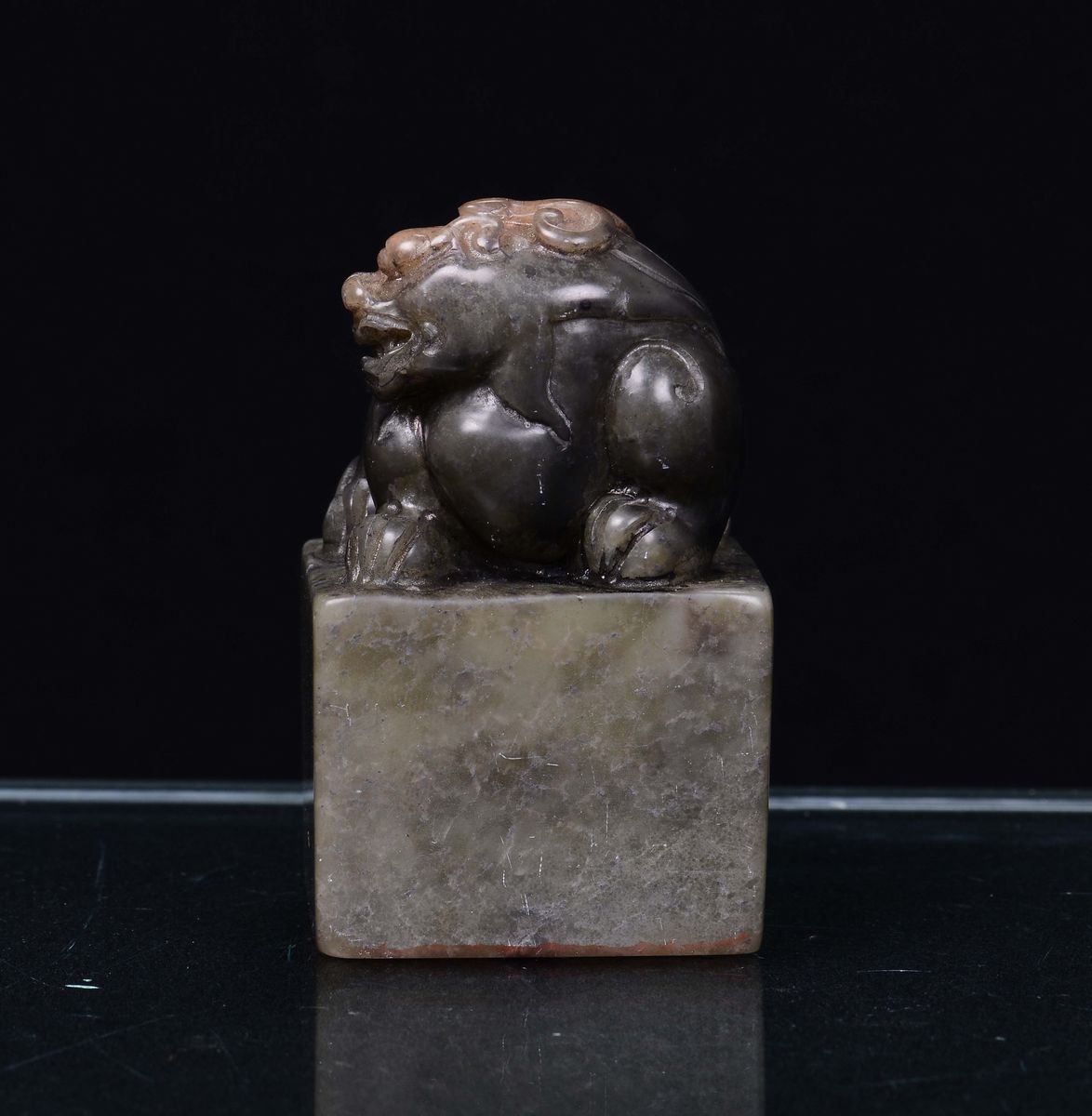 Sigillo in Steatite, Cina, Dinastia Qing. Fine XIX Secolo