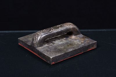 Grande Sigillo con Impugnatura Yinwen in Steatite, Cina Inizio XX Secolo
