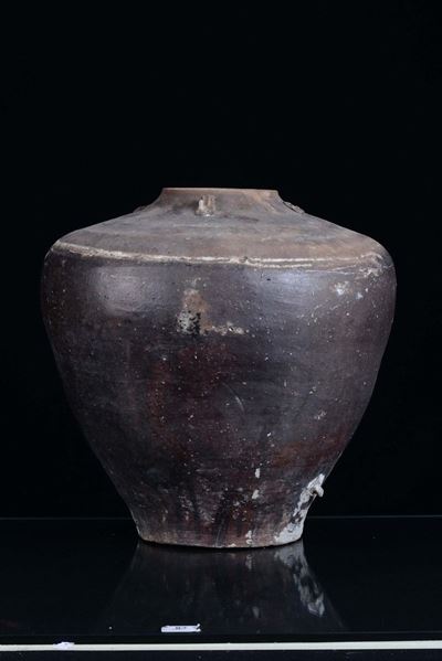 Giara in Porcellana con Coperchio, Cina XIX Secolo