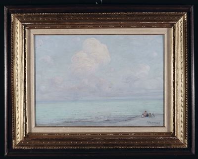 Giovanni Rovero (mongardino 1885 - Noli 1971)giochi sulla Spiaggia