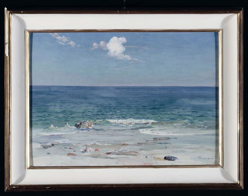 Giovanni Rovero (Mongardino 1885 - Noli 1971) Marina,dintorni di Noli  - Asta Antiquariato e Dipinti Antichi - Cambi Casa d'Aste