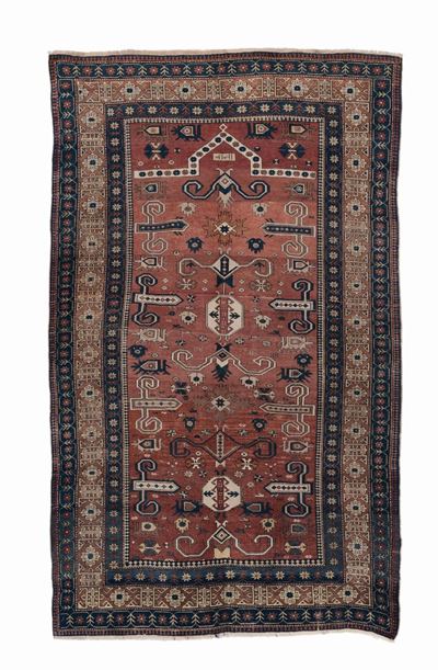 Tappeto Caucasico Shirvan Perepedil, Inizio XX Secolo,