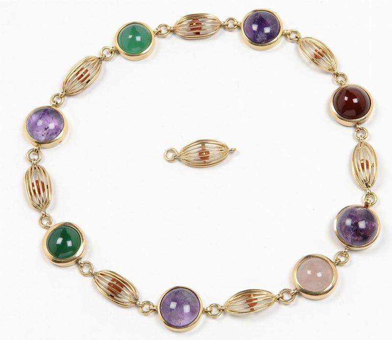 Girocollo con tormaline multicolor  - Auction Ancient and Contemporary Jewelry and Watches - Cambi Casa d'Aste