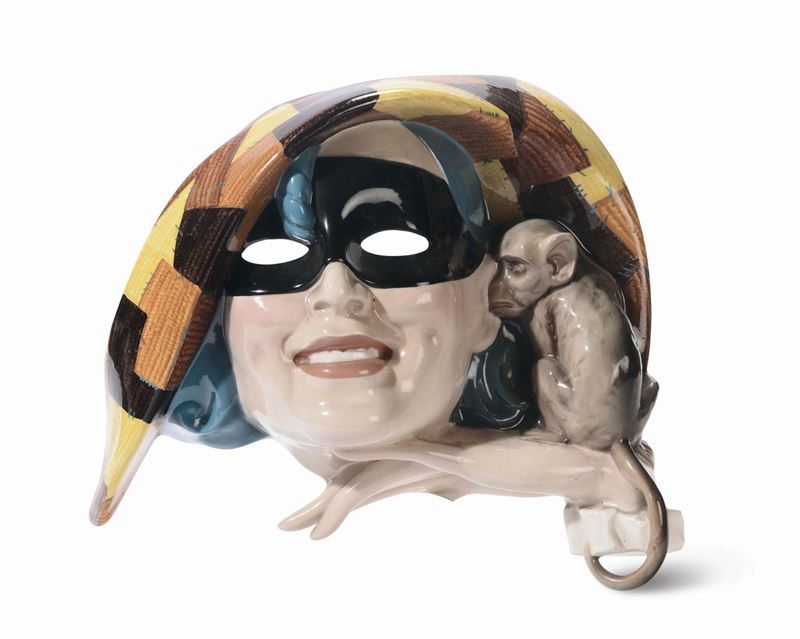 Sandro Vacchetti (1889-1976) - Essevi - Torino Arlecchino con scimmietta  - Auction XX Century Decorative Arts - Cambi Casa d'Aste