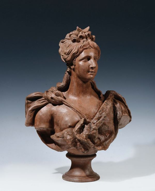 Plastic artist of the 18th -19th century, earthenware Diana