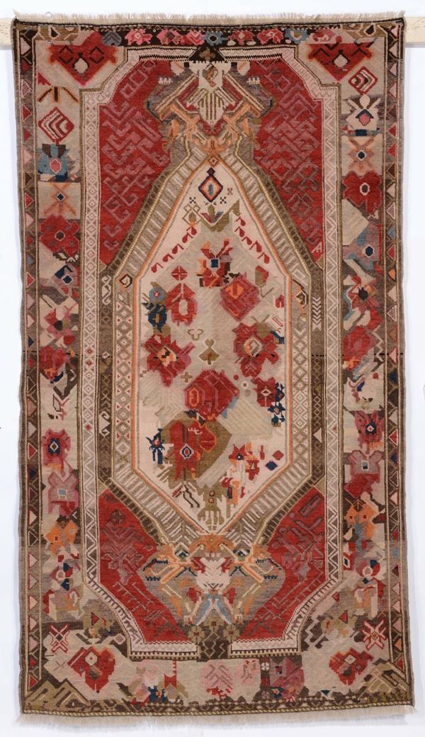 A Karabagh rug, caucasua early 20th ceentury.