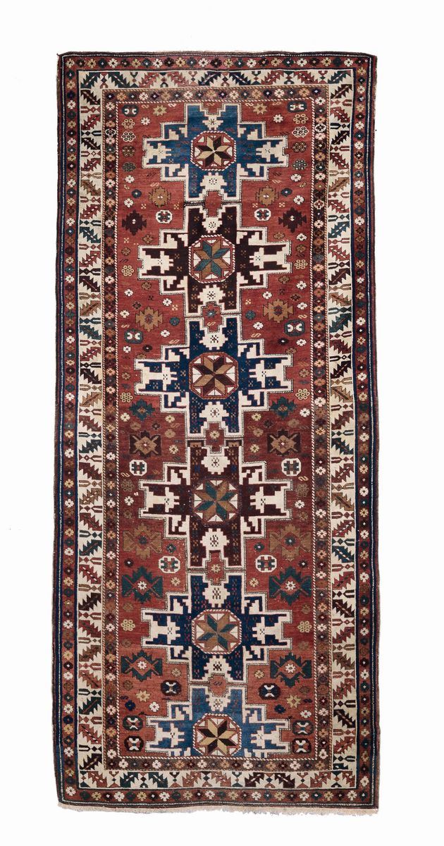 Tappeto caucasico Lesghi, XIX secolo  - Auction Ancient Carpets - Cambi Casa d'Aste