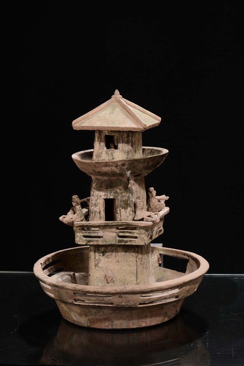 Castello in terracotta invetriata  - Asta Chinese Works of Art - Cambi Casa d'Aste