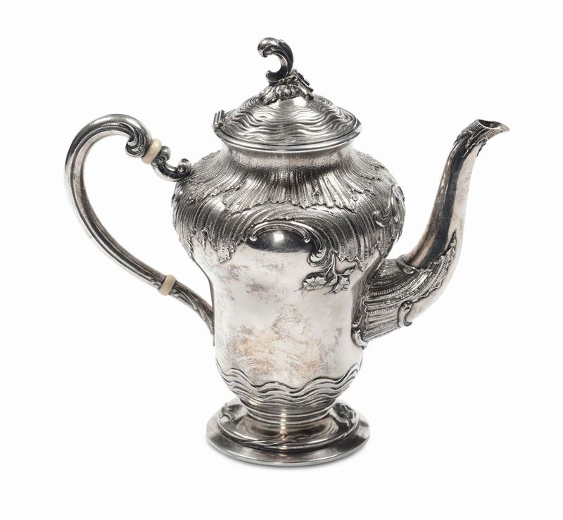 Caffettiera monoansata a pera in argento, Russia fine XIX secolo  - Asta Antiquariato e Dipinti Antichi - Cambi Casa d'Aste