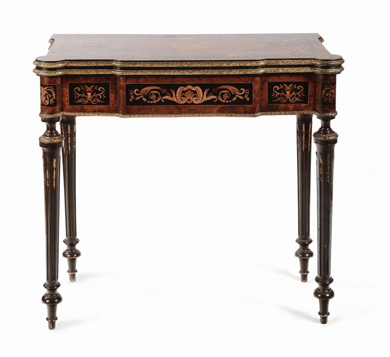 Tavolo da gioco in stile Luigi XVI, Russia 1840/50  - Asta Antiquariato e Dipinti Antichi - Cambi Casa d'Aste