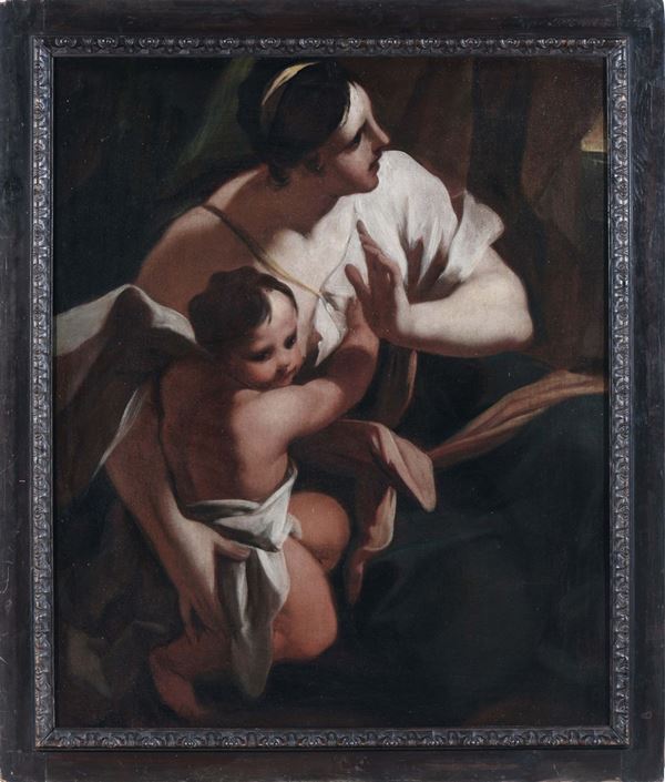 Scuola Lombarda del XVIII secolo Madre con bambino