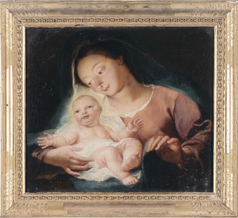 Scuola del XVIII secolo Madonna col Bambino  - Asta Dipinti Antichi - II - Cambi Casa d'Aste