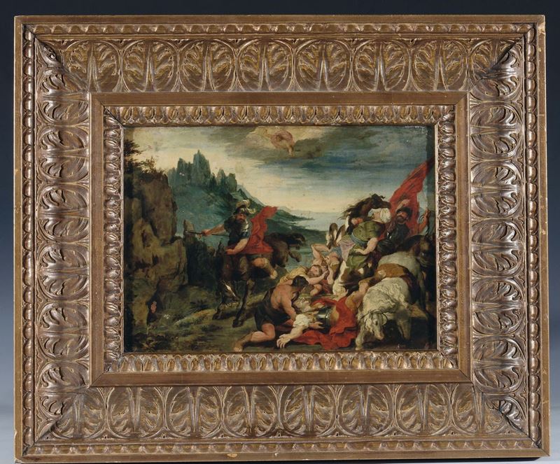 Scuola Fiamminga del XVII secolo Vocazione di San Paolo  - Auction Old Masters Paintings - II - Cambi Casa d'Aste